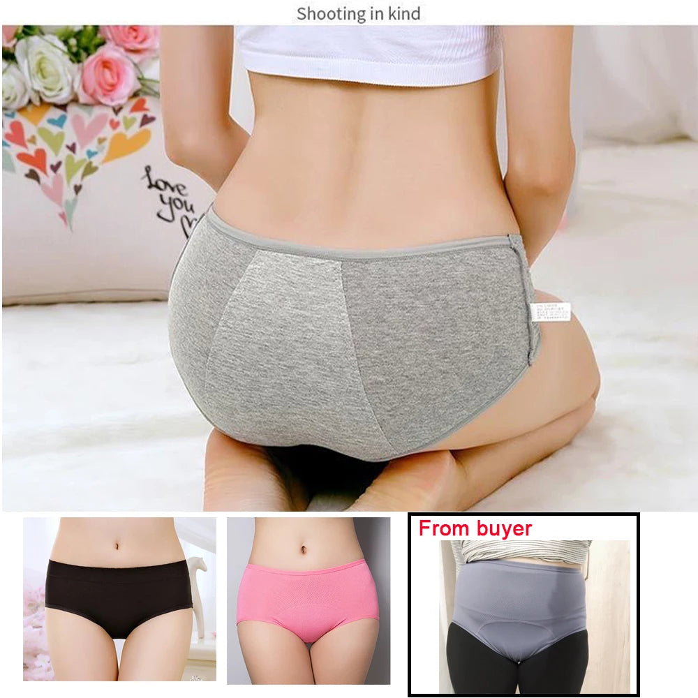 5 Piece Set Menstrual Panties Women Leak Proof Period Underwear Europe Size XXS-5XL Physiological Waterproof Pants.