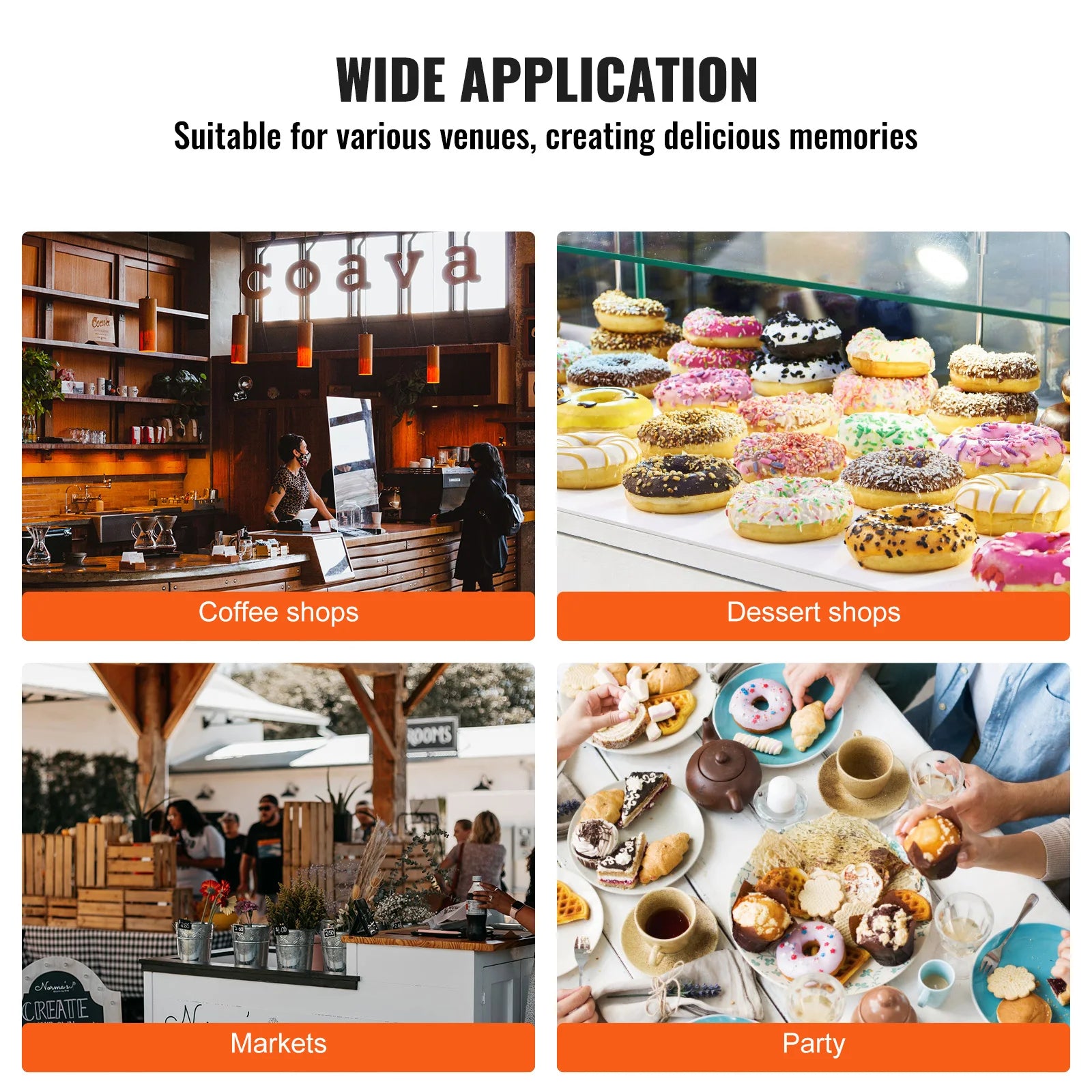 SucceBuy Electric Donut Maker Commercial Doughnut Machine with Non-stick Surface Double-Sided Heating Waffle Doughnut Machine.