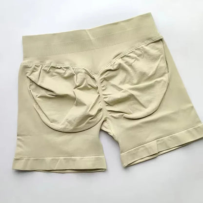 WOMEN SPORTS Impact Shorts Low Ribbed Waist Seamless Scrunch Bum Workout Gym Shorts Booty Hight Stretch Running Shorts.