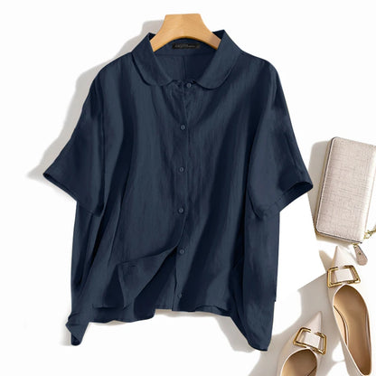 ZANZEA Summer Fashion Lapel Neck Shirt Women Elegant 3/4 Sleeve Blouse Work Buttons Down Tops Tunic Female Casual Loose Blusas