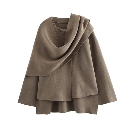 MUJER Plüsch-Wintermäntel für Damen, asymmetrischer Schal, Halbsaison-Jacke für Damen, Parkas, langärmelig, gepolsterter Mantel, Damenjacke