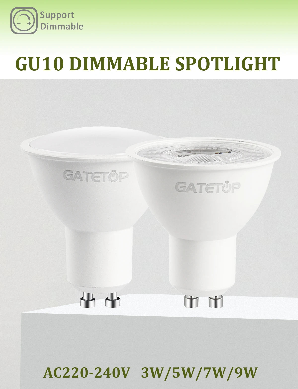 4–20 Stück GU10 LED-Strahlerlampe, dimmbar, warm, kalt, weißes Licht, 120 °   38 °   3000K 4000K 6000K für das Home-Schlafzimmer derec Einbauleuchte.