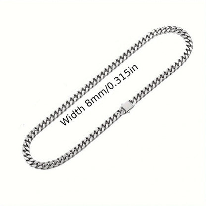 316 Stainless Steel Plated 18k Gold Fashion 8.10.12mm Encrypted Cuban Chain Miami Rap Hip Hop Men's Bracelet Accessory