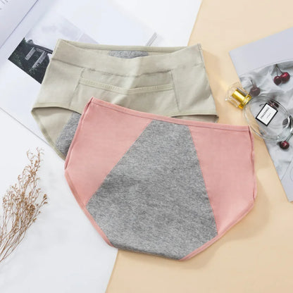 Women's Panties UnderwearLeakproofBreathable Briefs MenstrualPants PlusSizeWaterproof Mid Waist Organic Cotton Protective Briefs