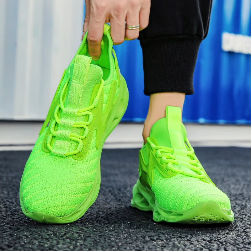 YRZL Sports Shoes Men Mesh Breathable Athletic Sneakers Lightweight Soft Sole Comfortable Walking Running Shoes for Men Non Slip