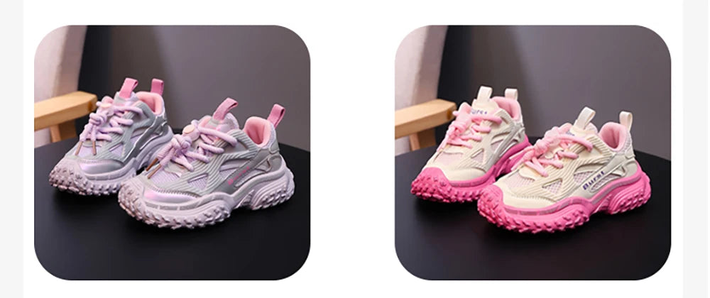 2025 Autumn Sport Shoes For Children PU Leather Waterproof Kid's Sneakers Anti-slippery Breathable Boy's Girl's Running Shoes.