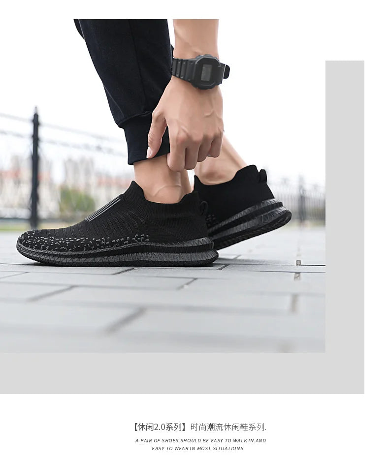Men Shoes Lightweight Sneakers Men Fashion Casual Walking Shoes Breathable Slip on wear-resistant Mens Loafers Zapatillas Hombre.
