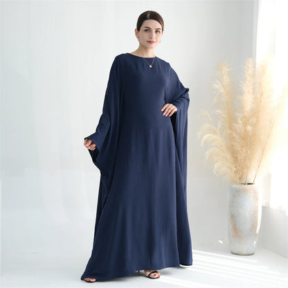 Ramadan Eid Cotton Linen Abaya Turkey Islam Muslim Maxi Dress Prayer Clothes Women Kaftan Kebaya Caftan Robe Femme Musulmane