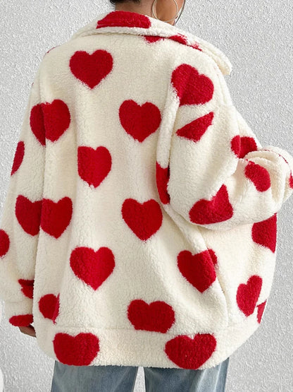 Damen-Fleece-Winterjacke aus warmem Plüsch mit Reißverschluss, lässige Damenbekleidung, Fleecemantel, Winterkleidung für Damen-Oberbekleidung