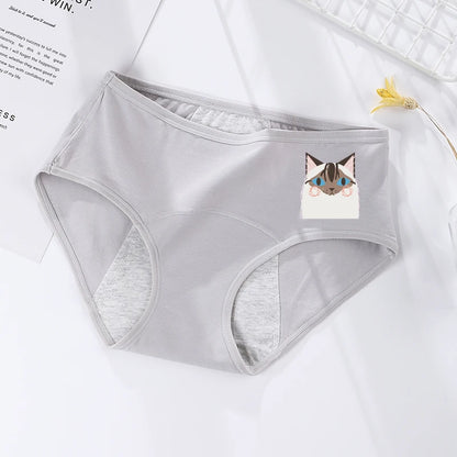 Women's menstrual briefs large flow postpartum water absorption leakproof briefs women's pure cotton menstrual briefs lingerie