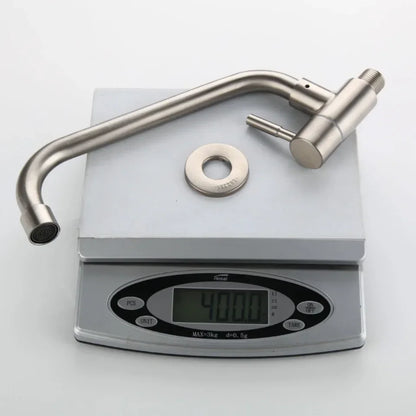 Kitchen Faucet Stainless Steel Wall mounted Single Cold Water Faucet Lower Curve Faucet Wall Sink Water Tap Premium Quality