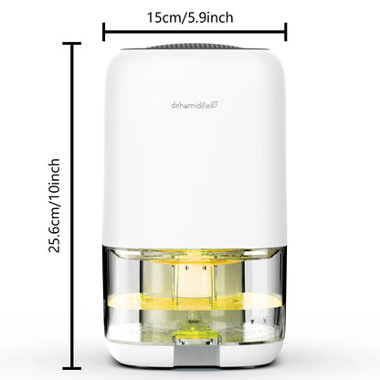 Air Dehumidifier for Bedroom 7 Corlor RGB Light 280 sq. ft Mini Portable Utral Quiet and Auto Shut Off  Closet Bathroom1000ML.