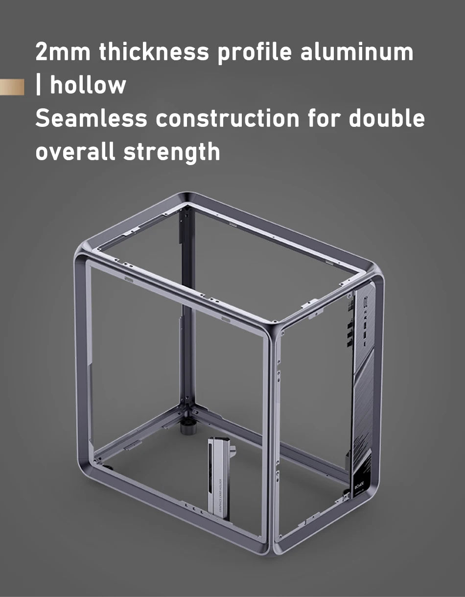 JONSBO BO400 ATX Desktop Case Aluminum Side View Sea View Room Chassis Supports 360 Water-cooled 10 Fan Positions.