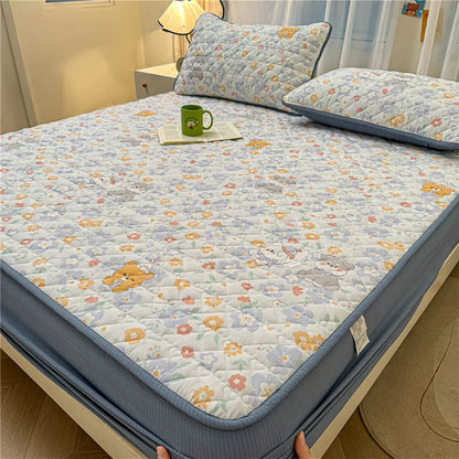 Non-slip Bed Cover Queen/King Size Bedspread Thicken Bed Linen Home Mattress Protector cubre colchón (Pillowcase Need Order).