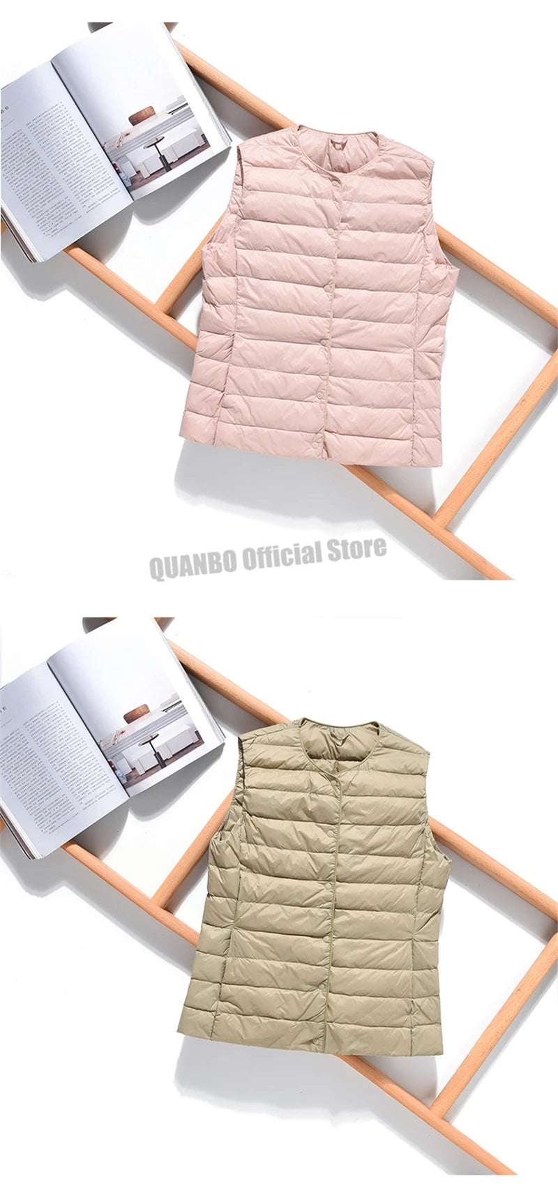 2025 neue Frauen Ärmellose Puffer Jacke Frühling Winter Weibliche 90 % Weiße Ente Unten Ultra Leichte Packbare Warme Daunen Liner weste