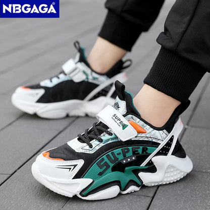 Sport Kids Leather Sneakers Four Season Boys Casual Shoes Non Slip Children Fashion School Walking Running Shoes Size 28-39.