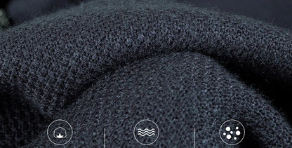 High Quality Velvet Thickening Sweater Bottoming Shirt, Men's Half Zip Pullover, Casual Loose New Warm T-shirt, Knitwear.