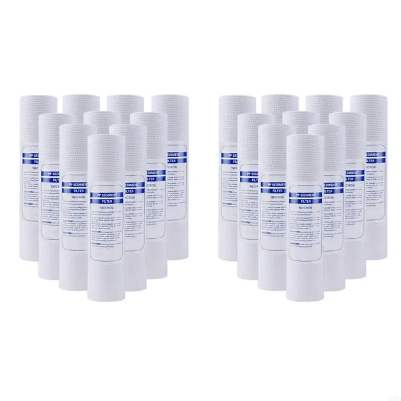 27RB Set of 10 Sediment Water Filter Replacement Cartridge PP Cotton Filter Cartridge Polypropylene Material for Whole House