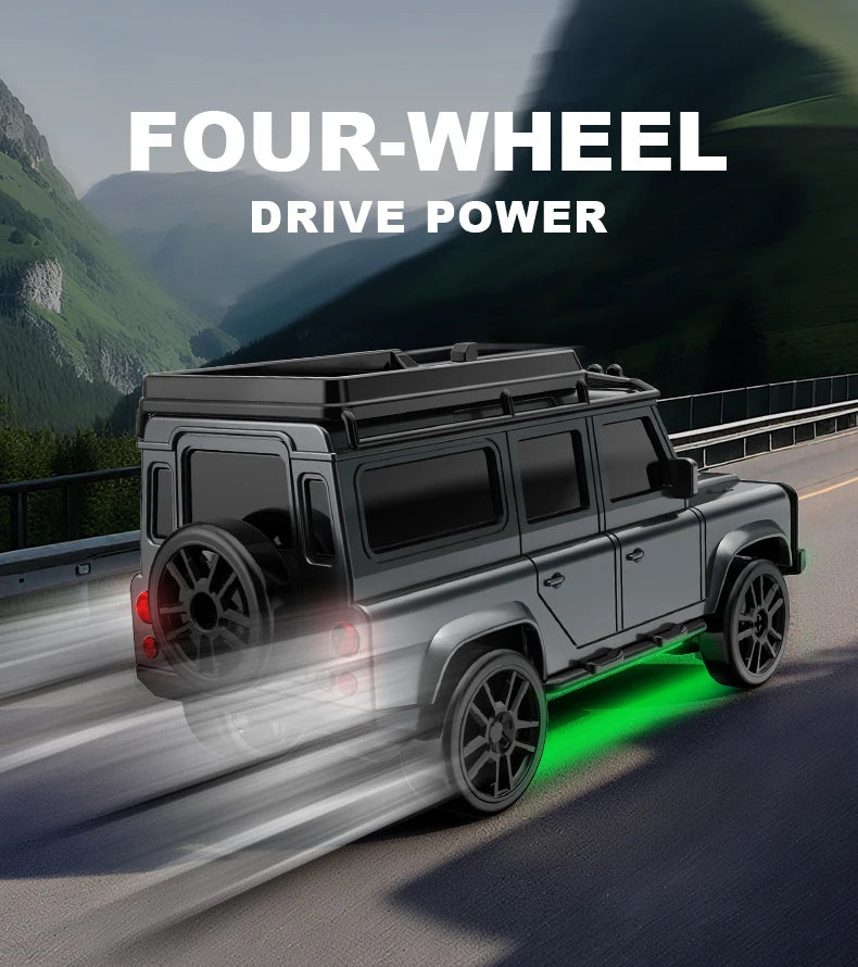 2.4G 4WD 1:64 RC Car High speed Tabletop Remote Control Car Mini Off-Road Climbing Car Mini GTR Racing Desktop Car Children Gift.