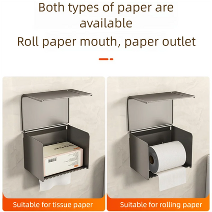 Wasserdichte Toilettenpapierbox zur Wandmontage, perforierte Rollenpapier-Schublade, Handtuch, Schublade, Aufbewahrungsregal, Organizer, Badezimmer