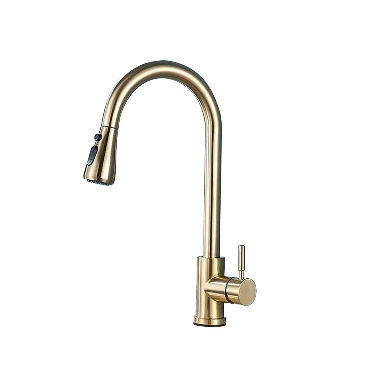 Old Style Pull-out Rotating Kitchen Faucet, 360° Swivel Stainless Steel Water Faucet in Brushed/Gold/Black Finish for Sink