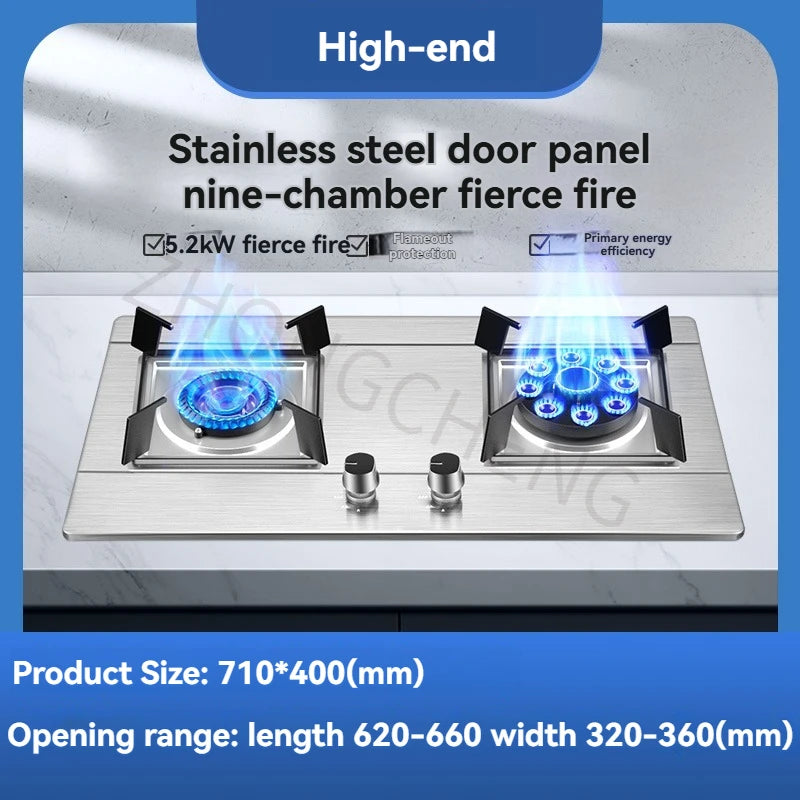 Natural Gas Cooking Stoves Embedded Liquefied Gas Cooking Stoves Household Double Stoves..