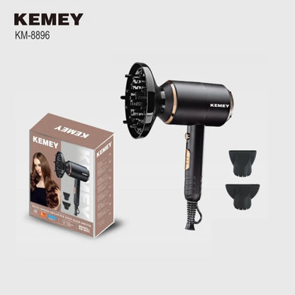 Kemei Powerful Electric Hair Dryer with Overheat Protection System New Hair Drying Machine No Hair Injury Water Ions Hair Blower