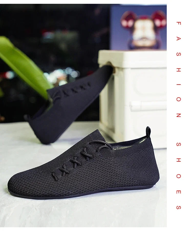 YRZL Men's Comfortable Shoes Breathable Walking Shoes Summer Mesh Loafers Anti Slip Casual Sneakers Lightweight Shoes for Men.