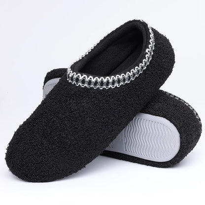 Comwarm Women's Fur Indoor Slippers Polar Fleece Flat Shoes Winter Fuzzy Slippers For Ladies Warm Cozy Shearling House Slippers.