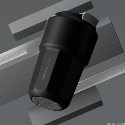 New Youpin Daily Element Portable Water Cup Coffee Mug 316 Stainless Steel Safety Seal 420ml Cold Storage Thermos Cup Mouth Snap.