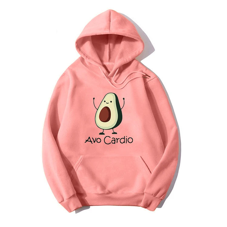 Blessyuki niedlichen Avocados Muster druck lässige Hoodies Frauen Herbst Winter neue einfache Langarm Student Sweatshirt plus Größe Top