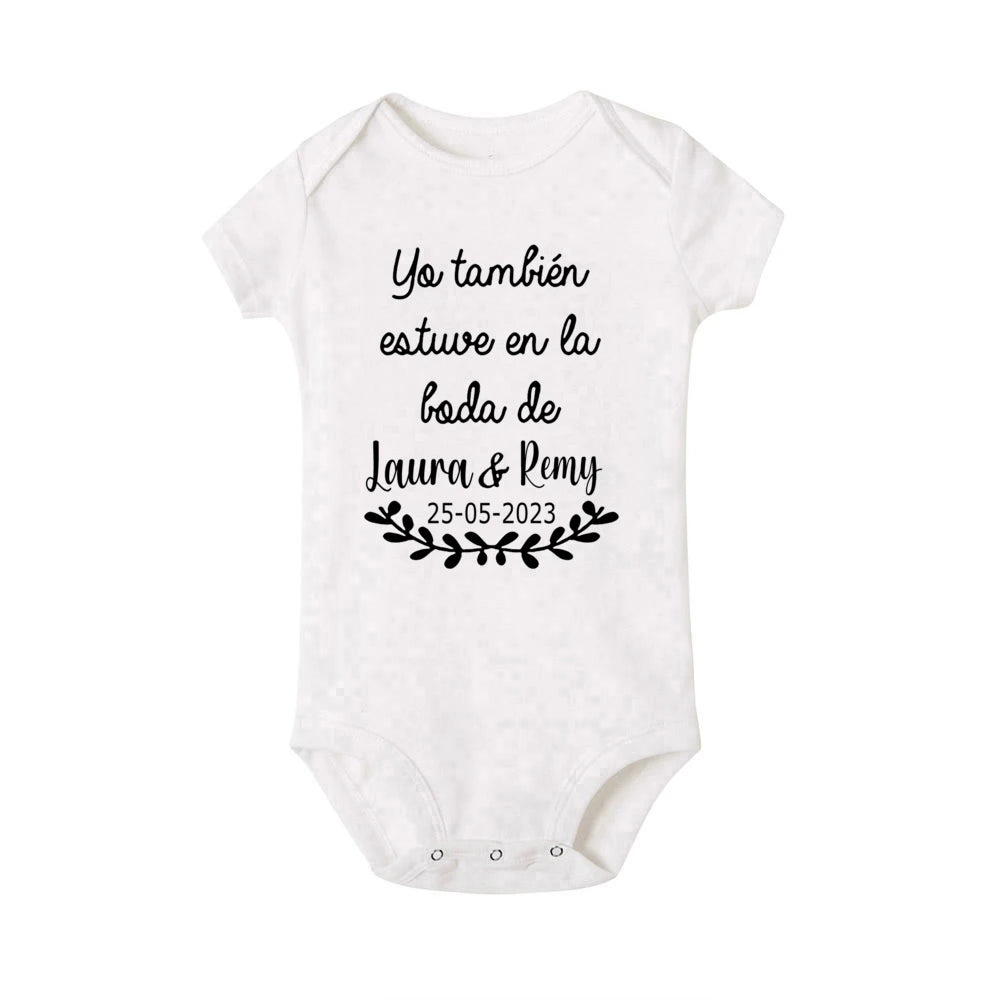 Personalisierter Baby-Body „I Also Attended The Wedding“, individueller Name, Baby-Overall, Hochzeit, Kleinkind, Kleinkind, Junge, Mädchen, Strampler, Outfits