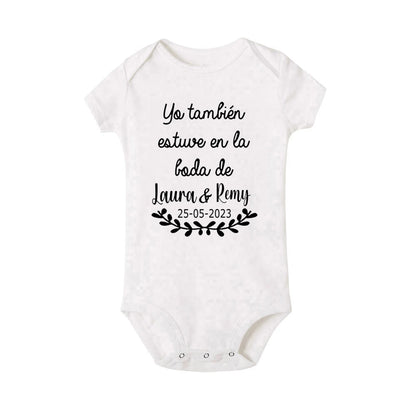 Personalisierter Baby-Body „I Also Attended The Wedding“, individueller Name, Baby-Overall, Hochzeit, Kleinkind, Kleinkind, Junge, Mädchen, Strampler, Outfits
