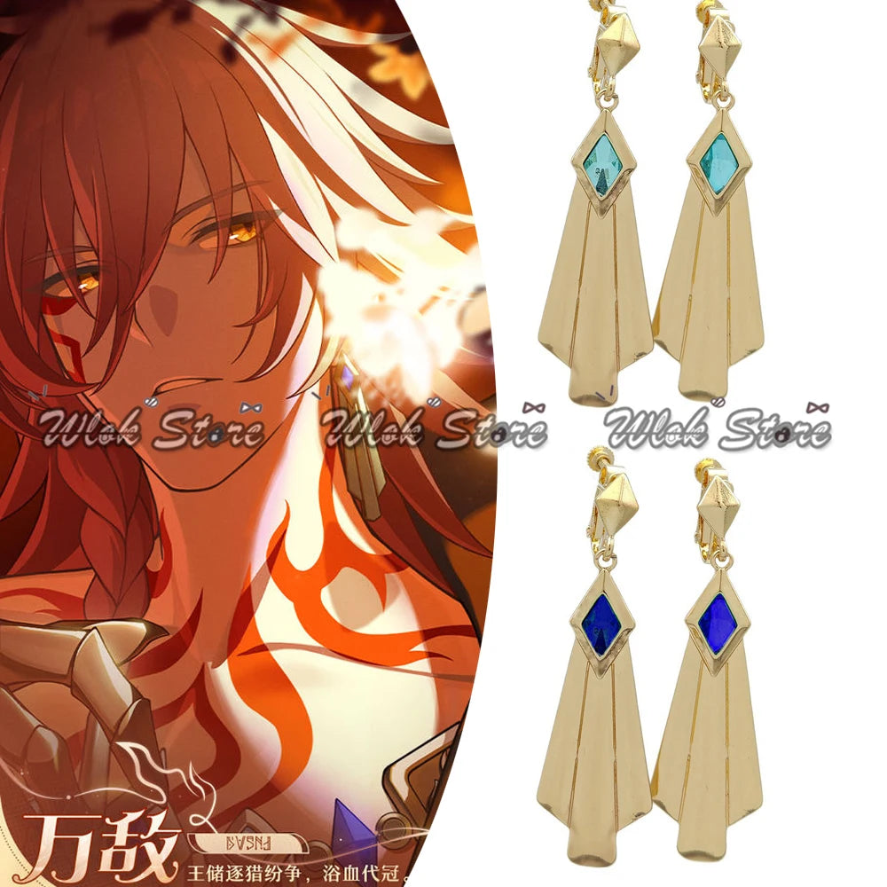 Anime Game Honkai Star Rail Mydei Cosplay Metal Earrings Ear Clips For Men Women Halloween Party Accessories Mydeimos Earclips.