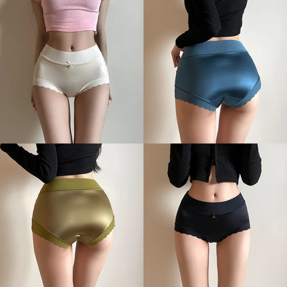 Silk Panties Nice Briefs Soft Underwear Women's Mid rise Elegance Girls Sexy Lingerie.