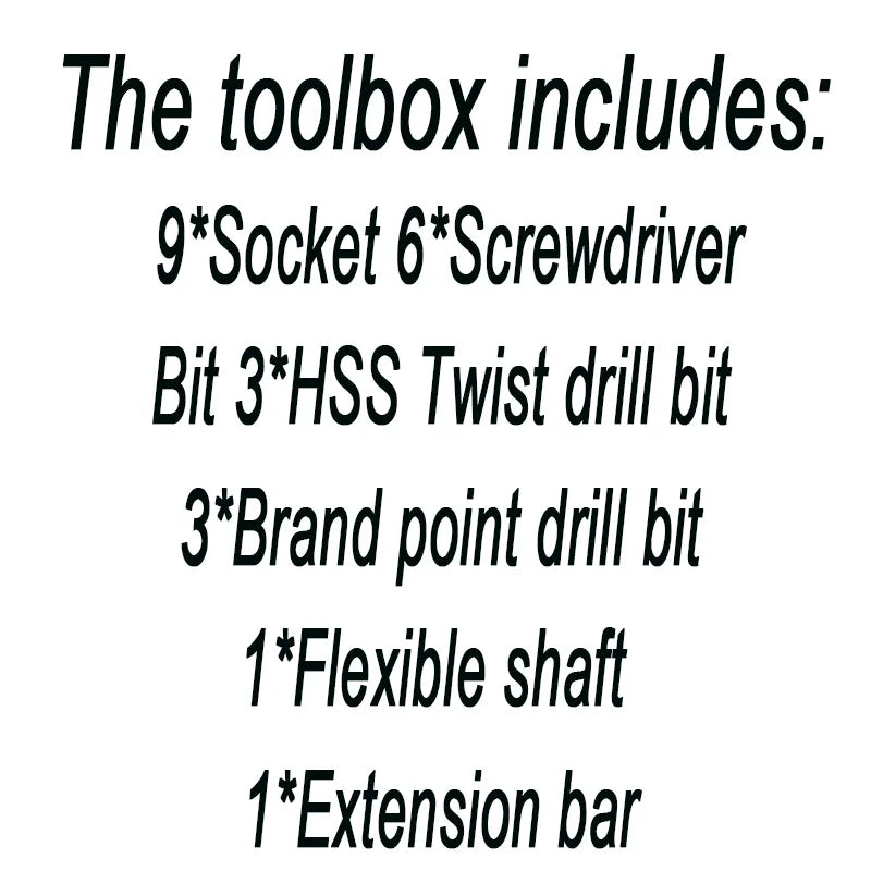 1 oder 2 Batterien Lithium-Bohrmaschine Elektroschrauber Handbohrmaschine Elektrowerkzeug-Set Multifunktionale Zubehörbox