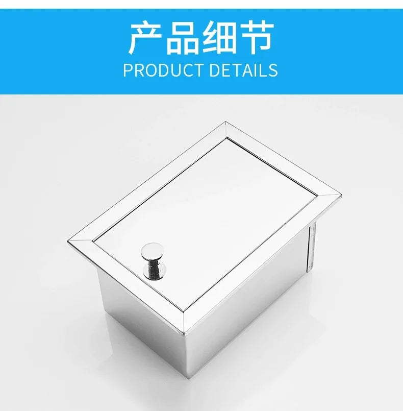 Einbau-Toilettenpapierrollenhalter in Mattschwarz, Aufbewahrungsbox für Seidenpapier aus Edelstahl für Badezimmer, Küche