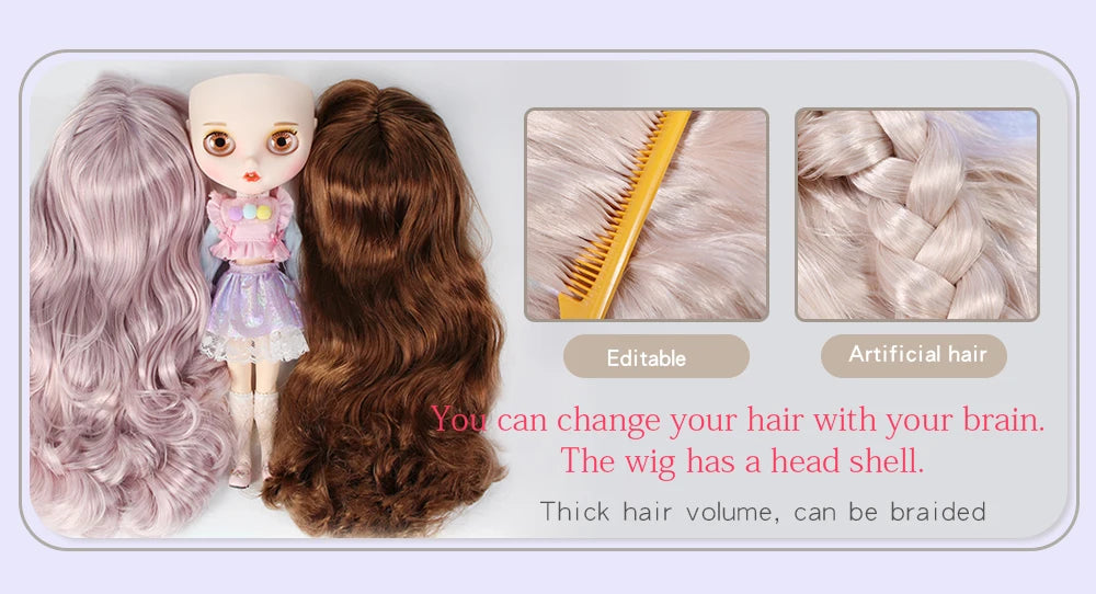 ICY DBS Blyth Doll BJD Joint Body tan Skin Matte Face Set Doll 1/6 30cm Girl Gift Anime SD.