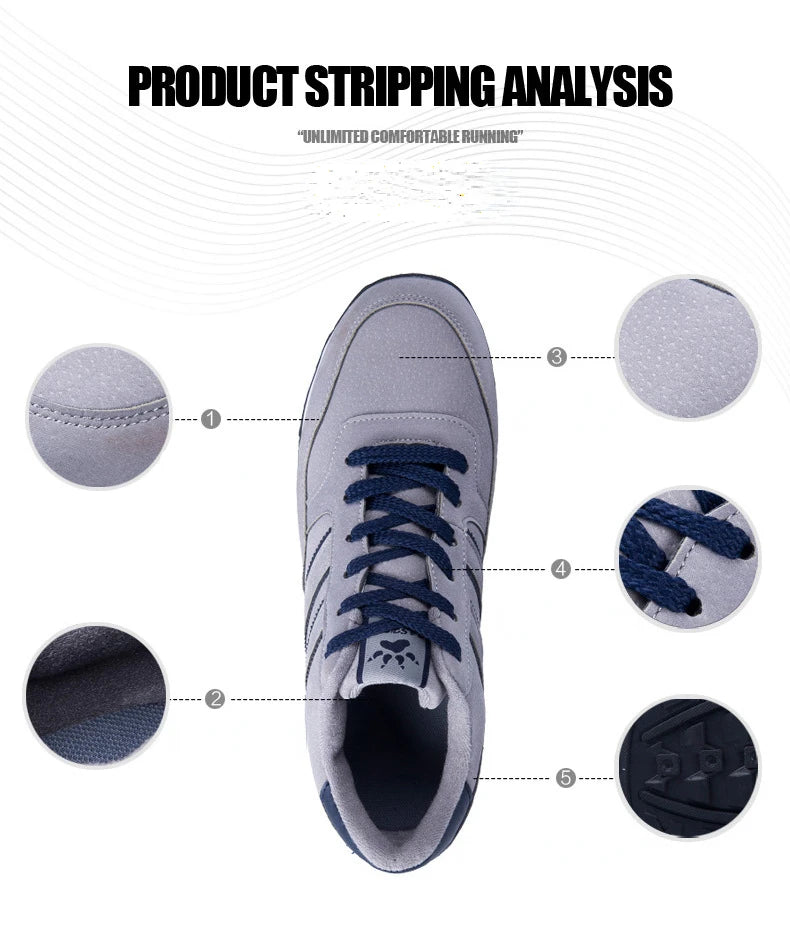 Brand Sneakers Men Outdoor Running Shoes High Quality Lace-Up Men Casual Shoes Fashion Comfortable Walking Shoes Tenis Hombres.