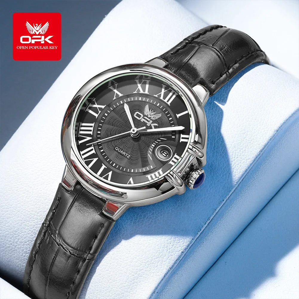 OPK 6039 Women Watch Roman Scale Stainless steel Waterproof Quartz Watch for Women.