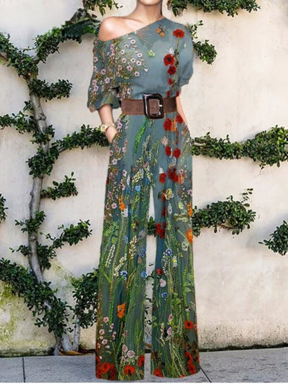 Women Jumpsuits New In Spring Autumn Female Chic Elegant Office Lady Wide Leg Pants Bodysuits Jump Suits for Women One Pieces.