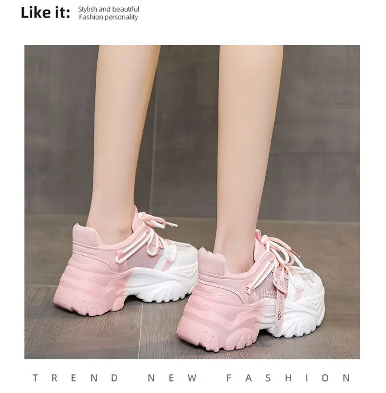 Women's Shoes Casual Shoes Spring Sneakers Platform Woman-shoes Tennis Female Fashion Thick Sole 2024 Roses Trainers Increased I.