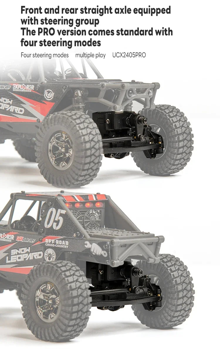 1/24 RC Crawler UDIRC UCX2405 Brushless/Brushed Motor 4WD Off-road Mini Rock Crawler Climbing Vehicle RTR RC Car Toys.