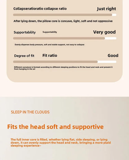 1pc Soft Filling Sleeping Pillows for Home Bed Almohadas Para Dormir High Quality Pillow 48x74cm Washable Neck Cushion.