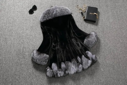 Mit kapuze Lose Faux Pelz Jacke Frauen Dicke Herbst Winter Koreanische Maxi Mantel Lange Warme Luxus Pelz Parkas Bontjas Pelzigen Oberbekleidung