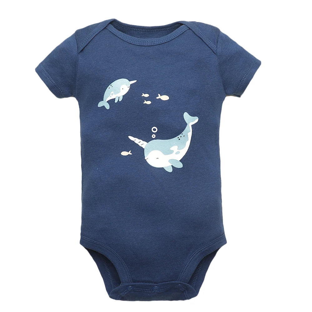 5 stück Unisex Baby Bodys Mode Körper Anzüge Kurzarm Neugeborenen Overall Cartoon Baby Junge Mädchen Kleidung Set Sommer.