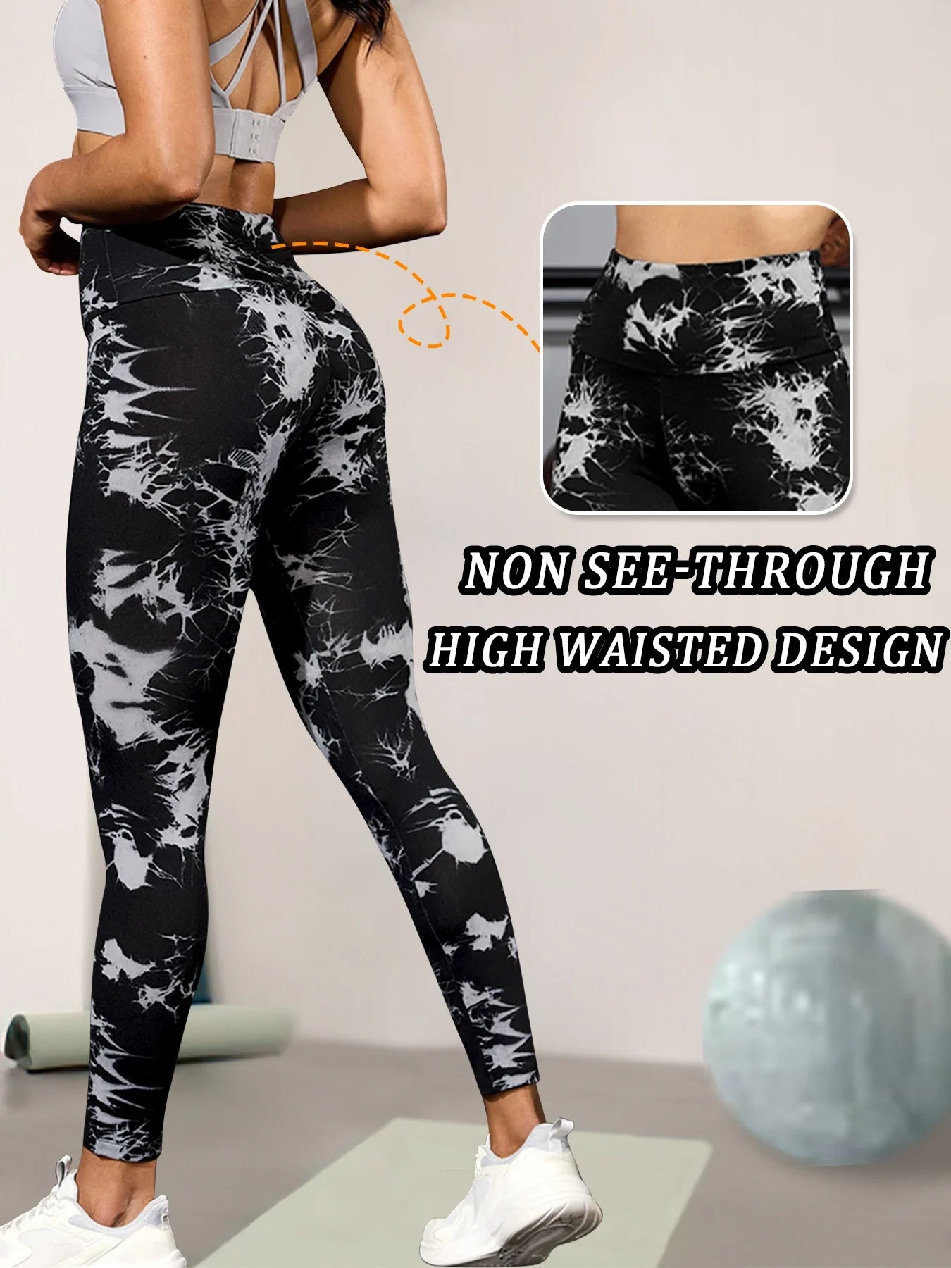 Super Soft High Waisted Tie Dye Leggings for Women Yoga Running Gym No See Through Workout Athletic Tights Push Up Gym Fitness.