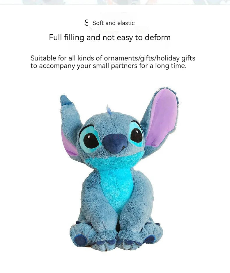 Disney Stitch Angel Stuffed Plush Toy Kawaii Lilo & Stitch Cartoon Plush Doll Stress Relief Pillow Comforting Toy for kids Gifts.