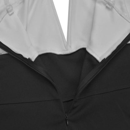 HBLL Women's Off The Shoulder Color-Block Back Zipper Wide Legs Jumpsuits One Piece Outfits Elegant Patchwork Rompers Clubwear.