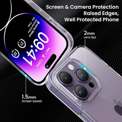 Hybrid Acrylic Airbag Shockproof Case For iPhone 16 15 14 13 12 11 Pro Max Plus Mini Clear Hard Back Cover Silicone Soft Shell.